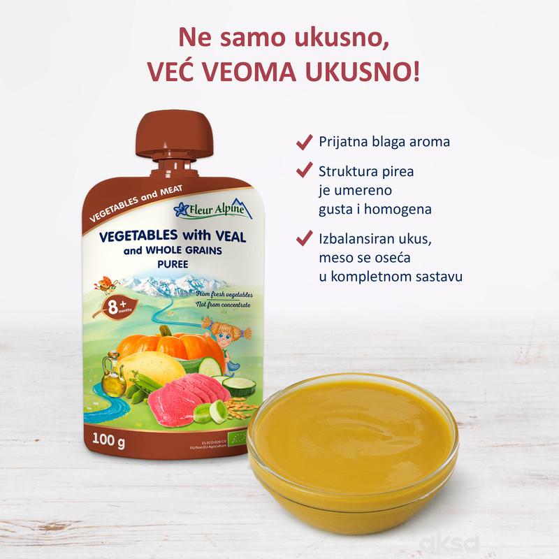 Fleur Alpine org. pire od povrća sa teletinom 100g