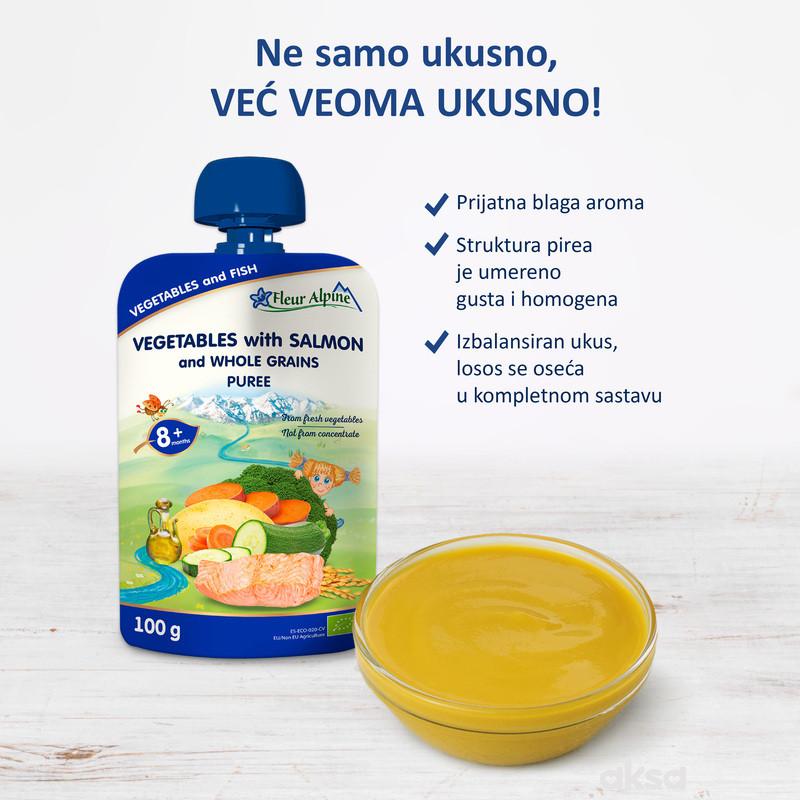 Fleur Alpine org. pire od povrća sa lososom 100g 