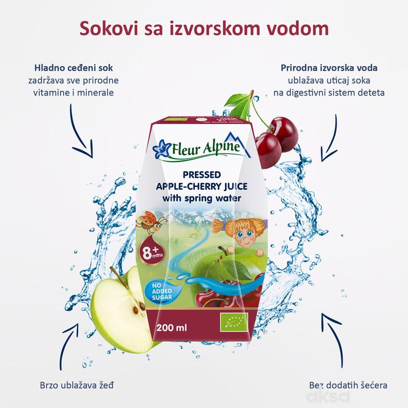 Fleur A org. sok sa vodom od višnje i jabuke 200ml 