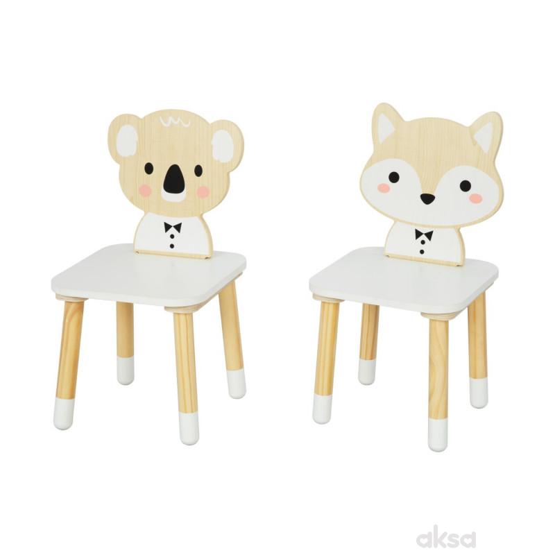 Cute&Cool HOME drveni sto i stolica lija i koala