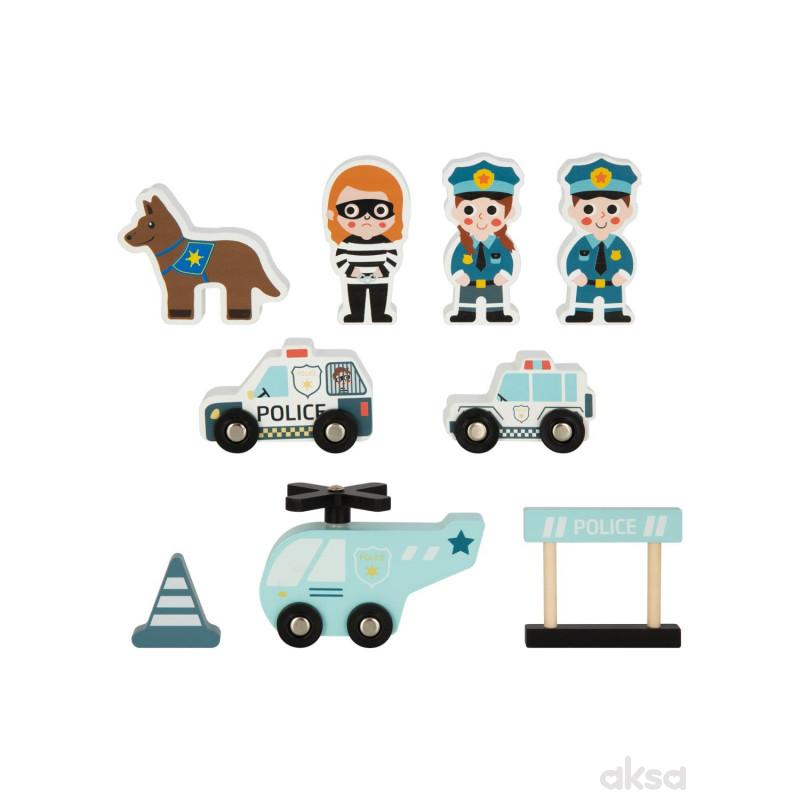 Cute&Cool drvena igračka policijska stanica