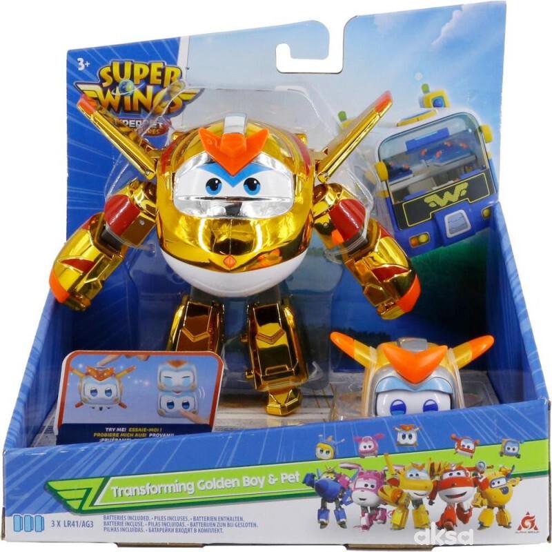 Super Wings transformacija Golden Boy i drugar 
