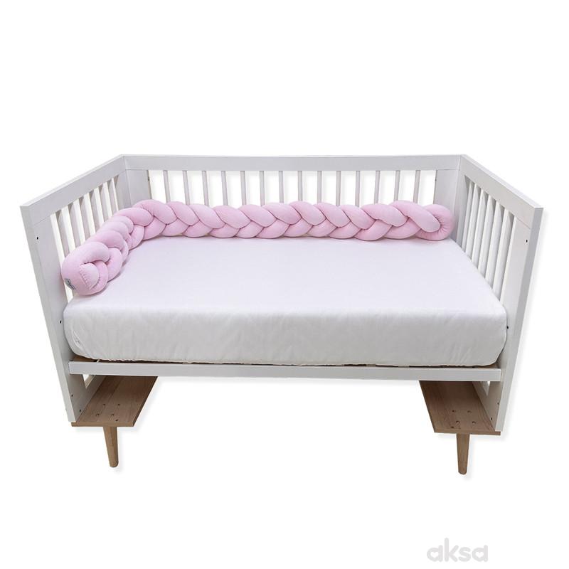 Lillo&Pippo pletenica, roze, 180 cm