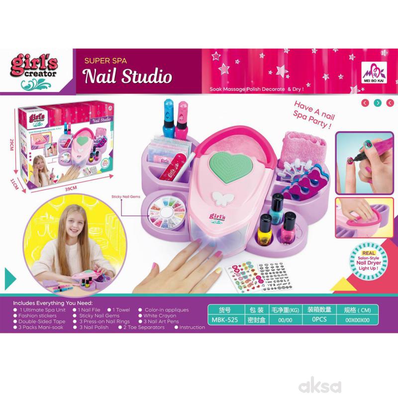 HK Mini kreativni set za manikir sa sušilicom 