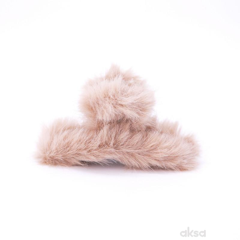 Be Cute Plišana šnala za kosu, bež 