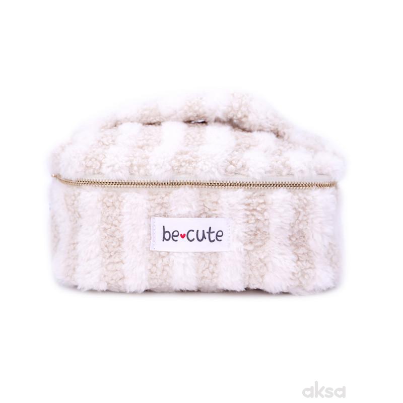 Be Cute plišani neseser bež/beli L