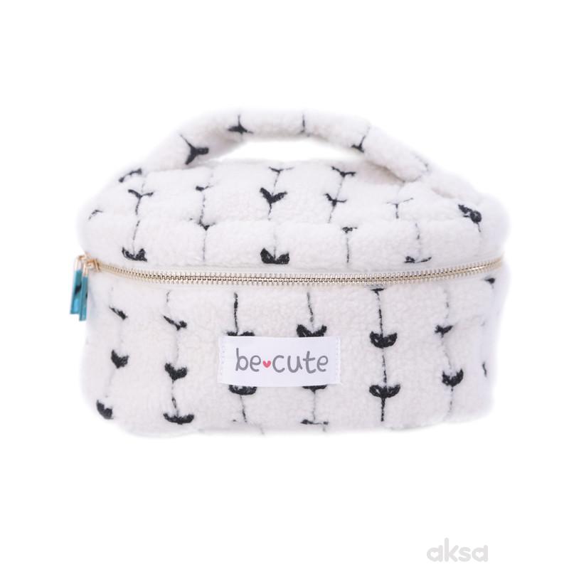 Be Cute plišani neseser sa crnim srcima L 
