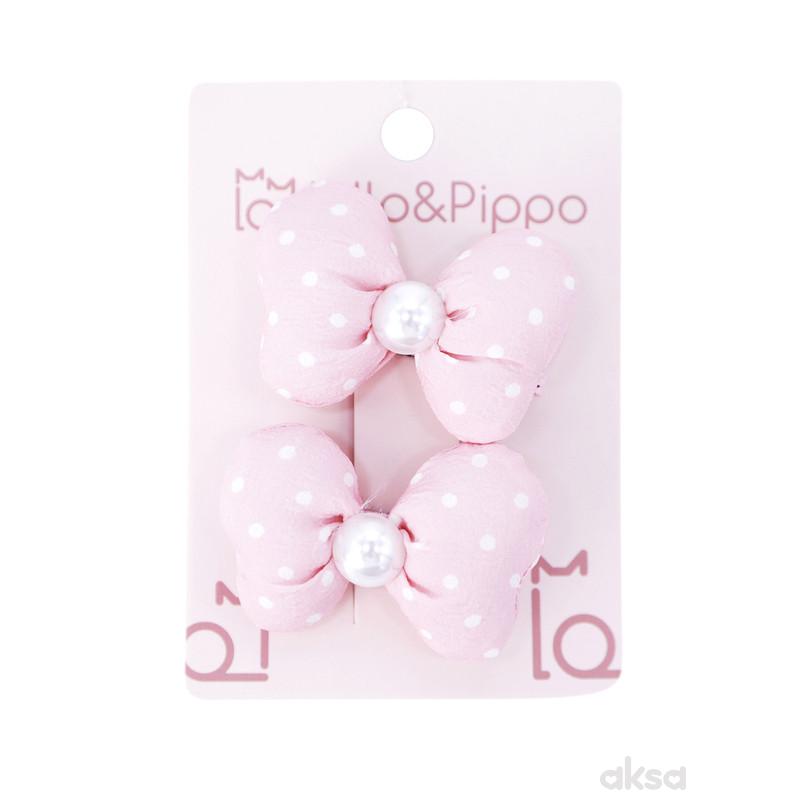 Lillo&Pippo, šnalice 2/1 za kosu mašna tufnice