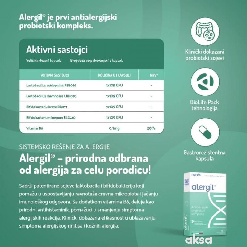Nordx alergil antialerg. probiot. kompleks 15 kaps 