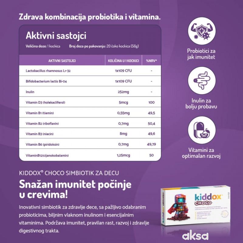 Nordx Kiddox choco probiotik kockice a20 