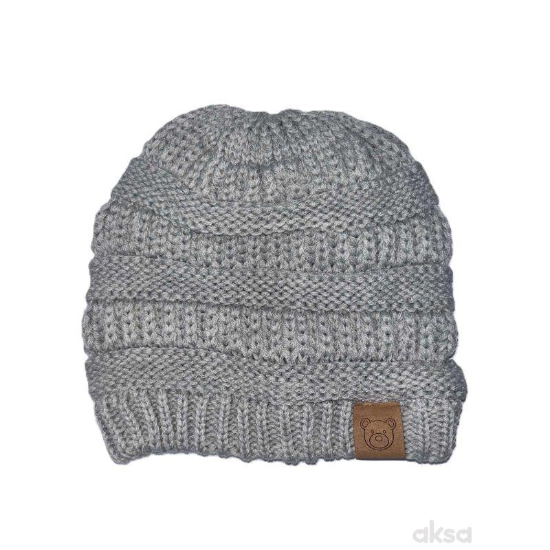 Lillo&Pippo zimska kapa, siva 48cm 