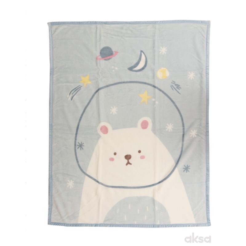 Lillo&Pippo ćebe meda 110x140cm, plava 