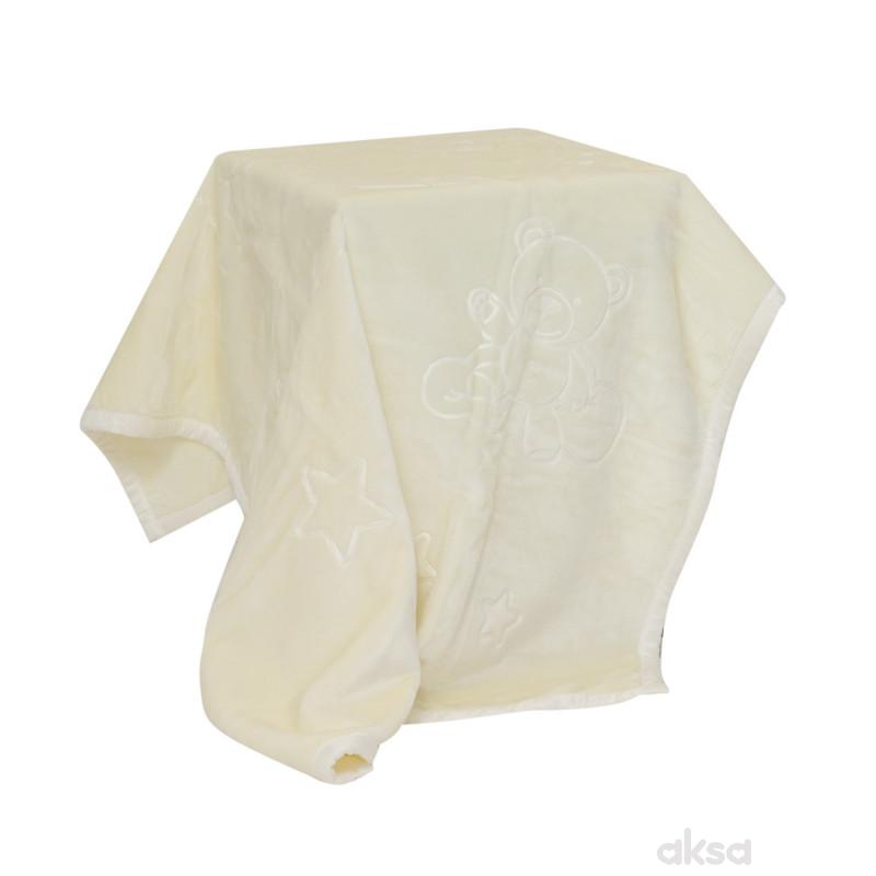 Lillo&Pippo ćebe za bebe nebo 110x140cm, bela 