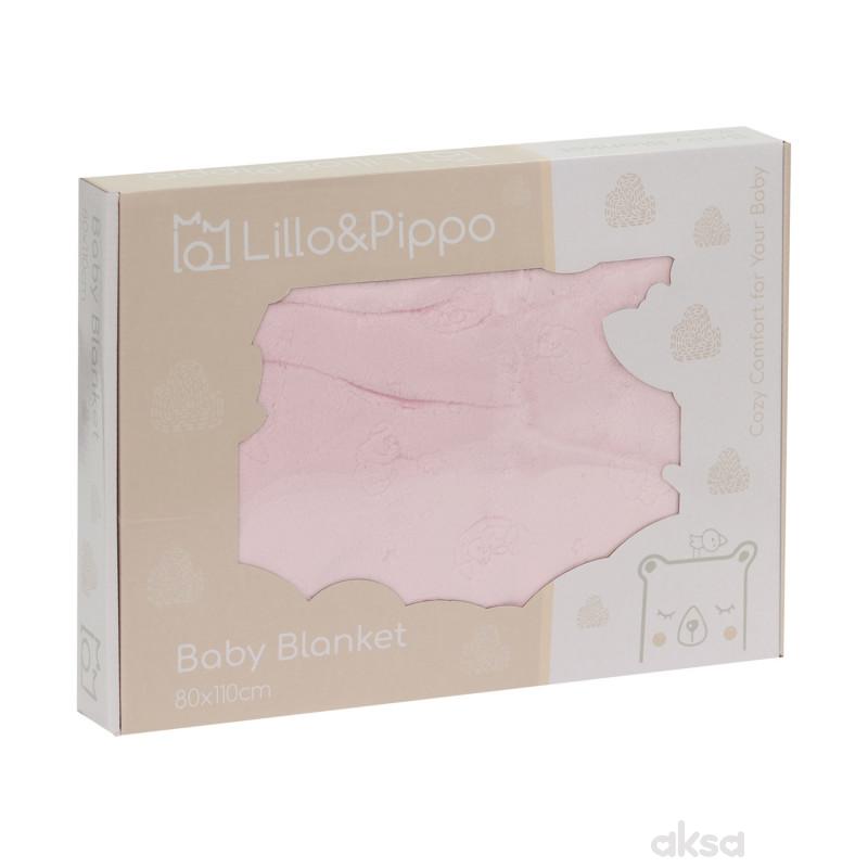 Lillo&Pippo ćebe 80x110cm, roze 