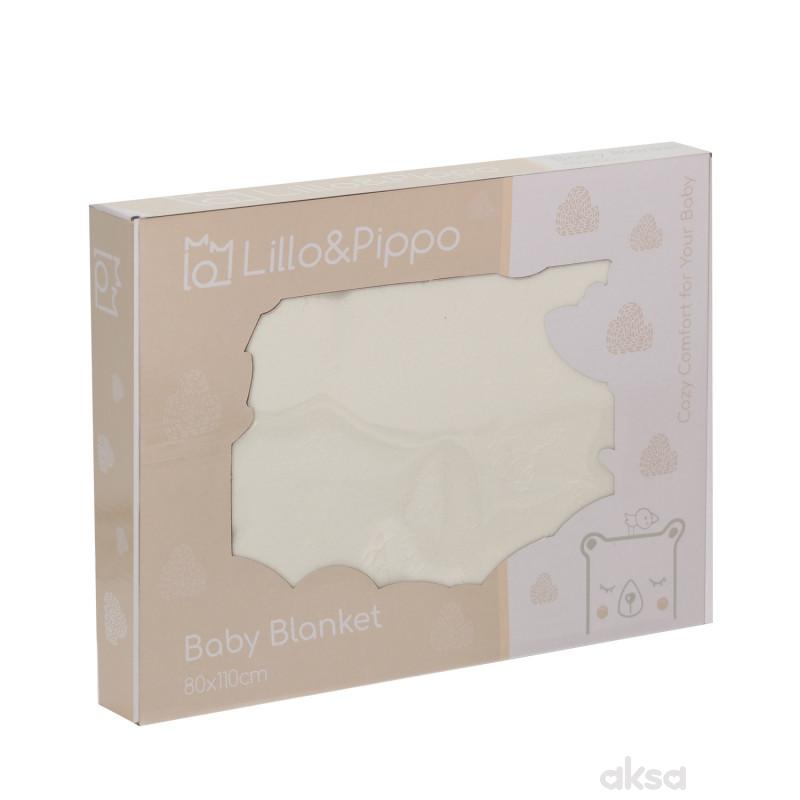 Lillo&Pippo ćebe 80x110cm, krem bela 