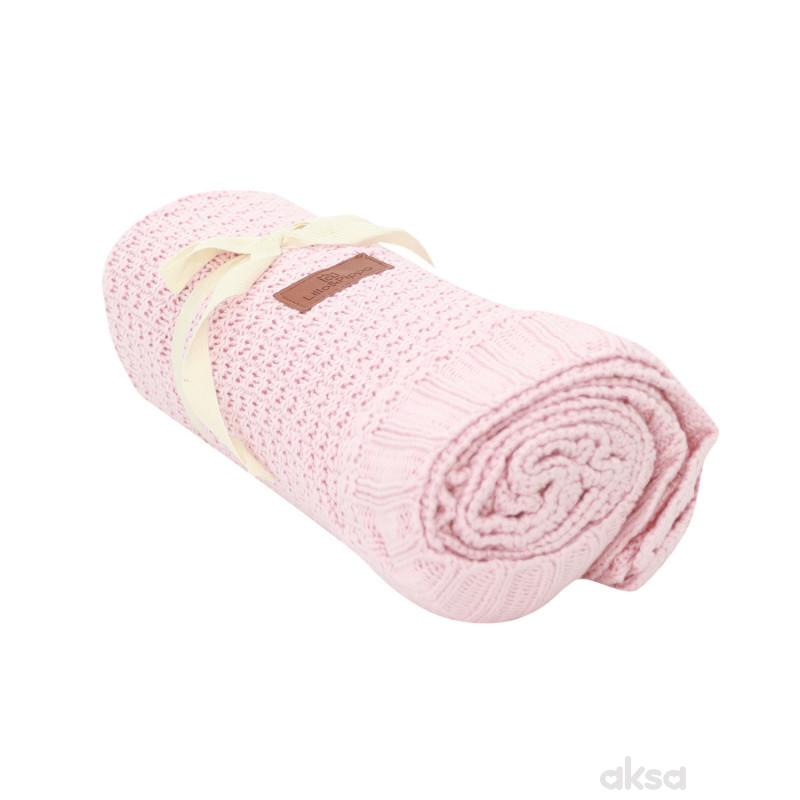 Lillo&Pippo pleteno ćebe 80x100cm, roze 