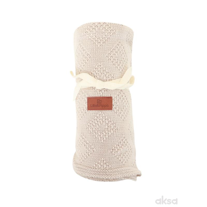 Lillo&Pippo ćebe bambus 80x100cm, bež 