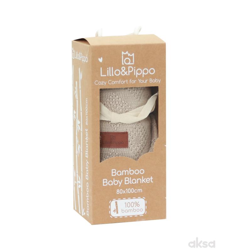Lillo&Pippo ćebe bambus 80x100cm, bež 