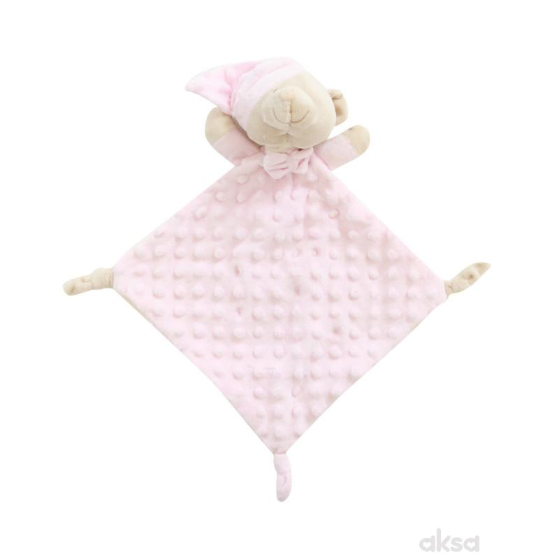 Lillo&Pippo set ćebe i plišana igračka, roze 