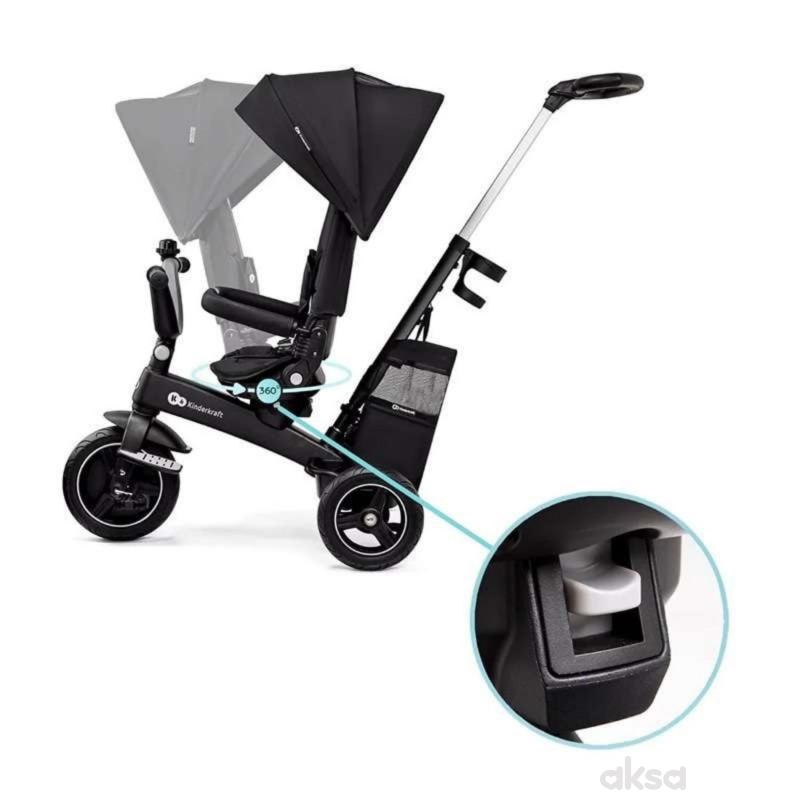 Kinderkraft tricikl Easy Twist 2u1 Black