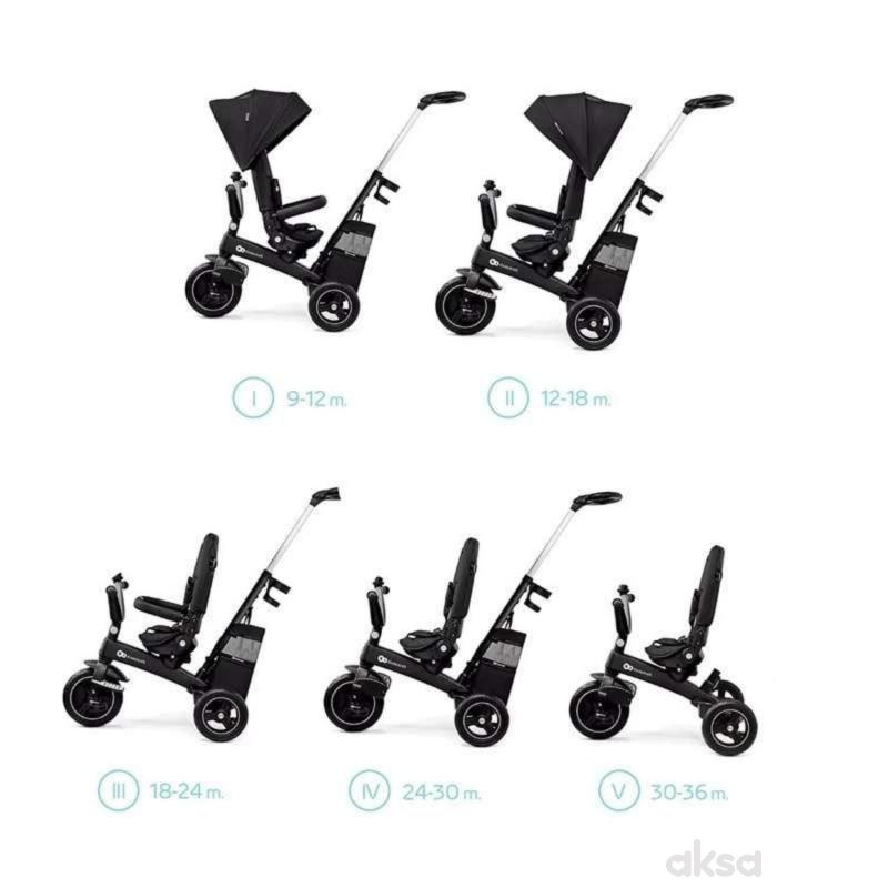 Kinderkraft tricikl Easy Twist 2u1 Black