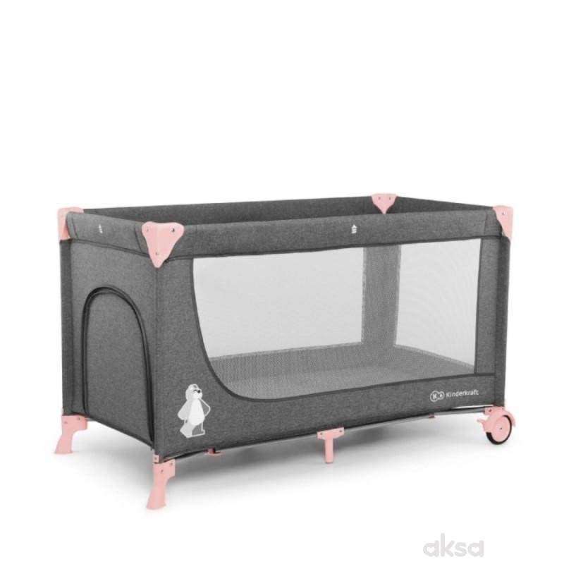 Kinderkraft prenosivi krevetac Joy Pink 