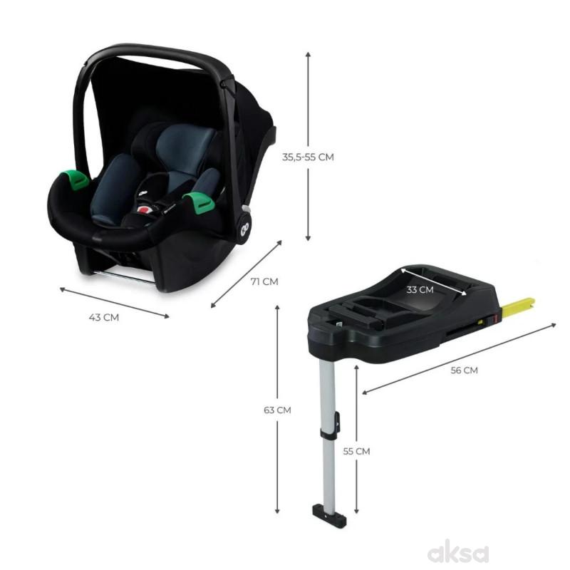 Kinderkraft a-s Mink Pro(40-75cm)i-size+baza Black