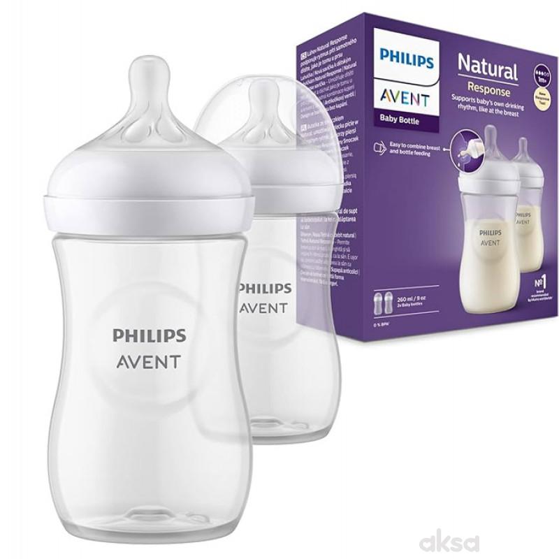 Avent flašica natural resposne 260ml duopack 