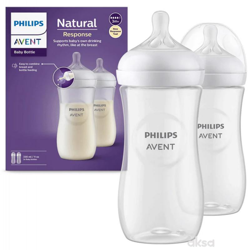 Avent flašica natural resposne 330ml duopack 