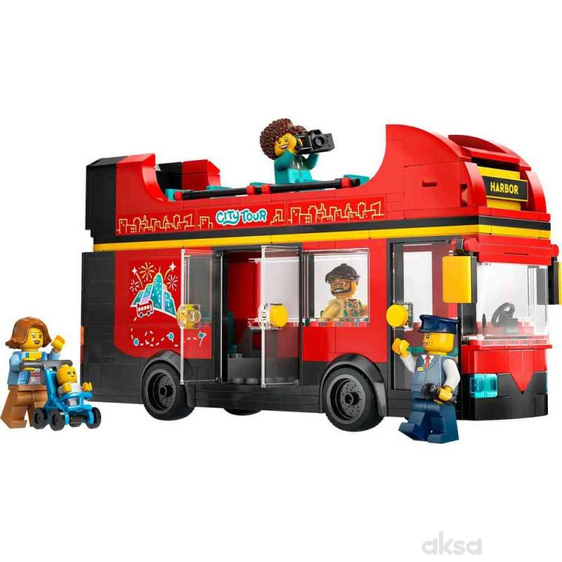 Lego city red double-decker sightseein 