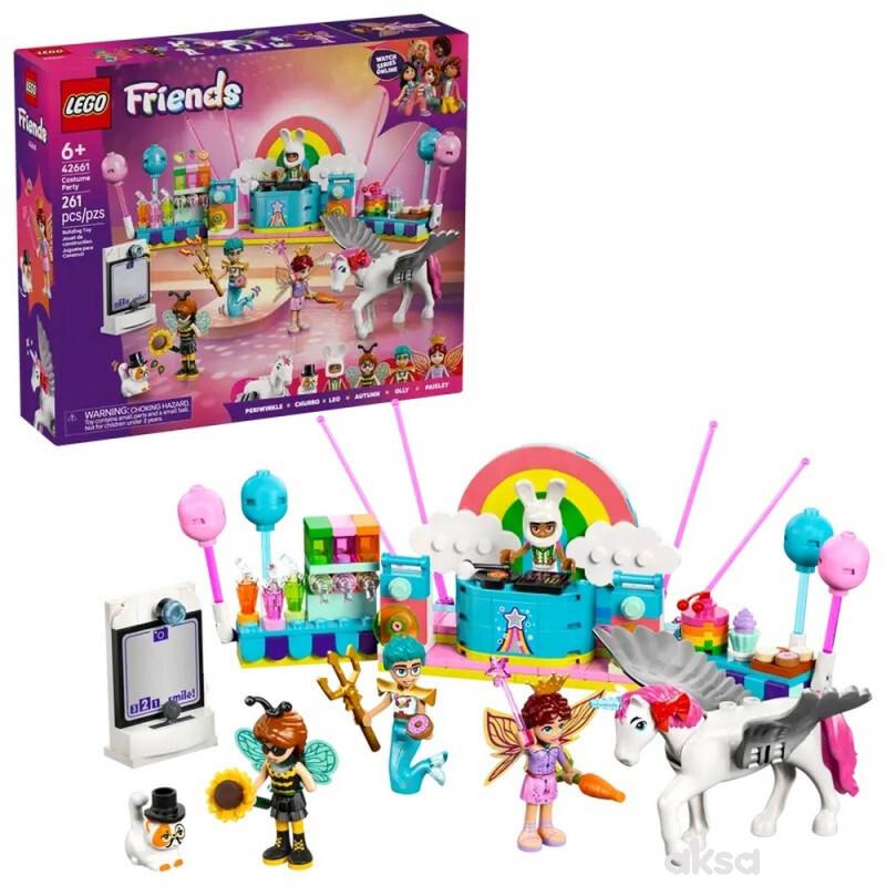 Lego friends costume party with unicorn & fairy 