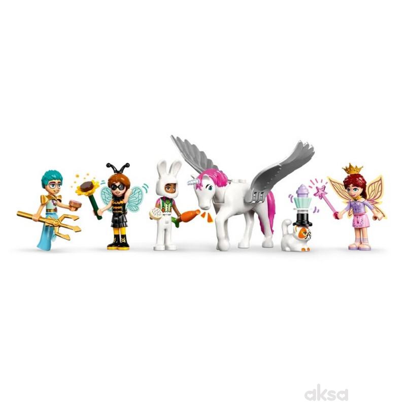 Lego friends costume party with unicorn & fairy 
