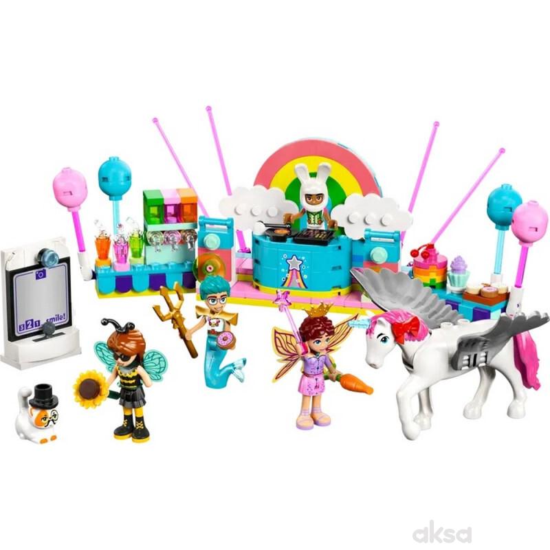 Lego friends costume party with unicorn & fairy 