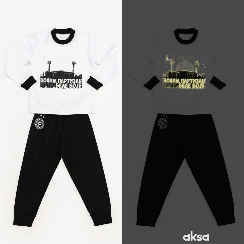 Stefan pidžama sa svetlećim printom, Partizan