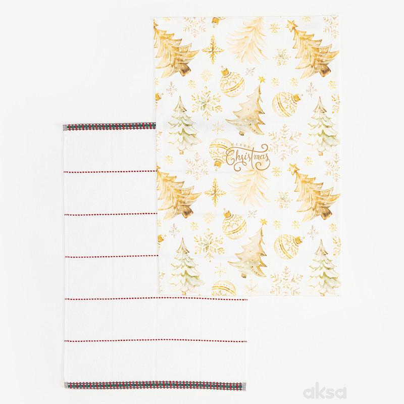 Stefan novogodišnji set krpa 40x60 i peškir 50x70 