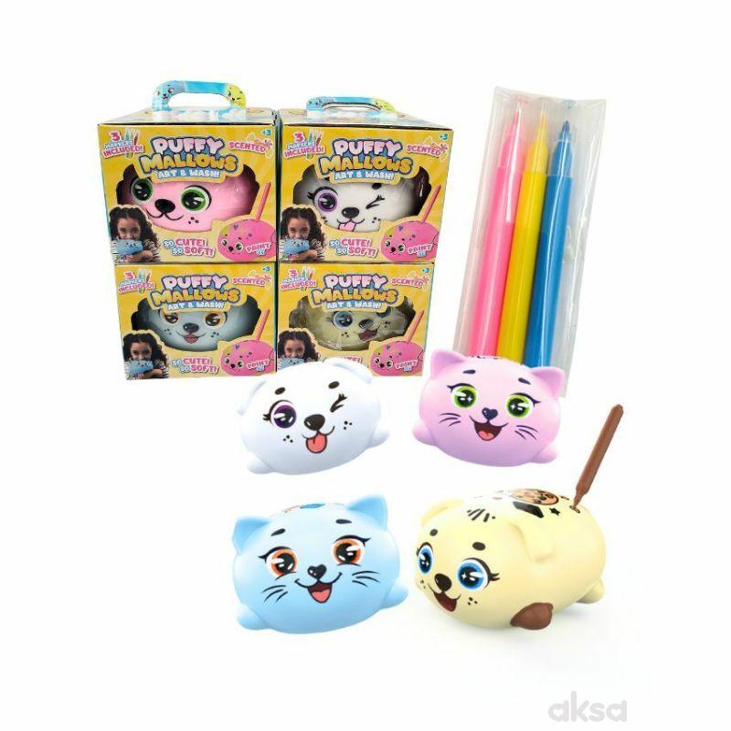 Puffy mallow sa flomasterima 