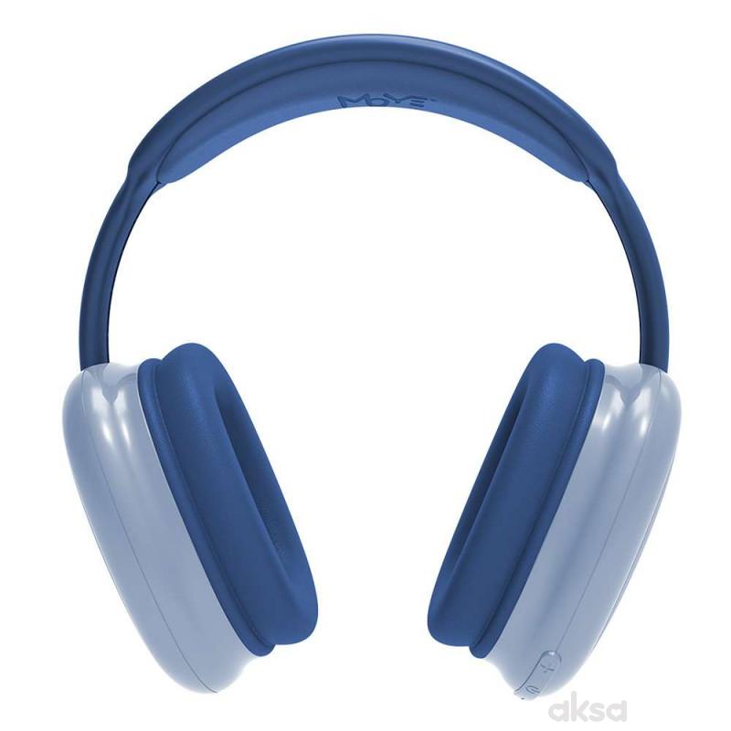 Stellar BT Headphones with Microphone Blue 
