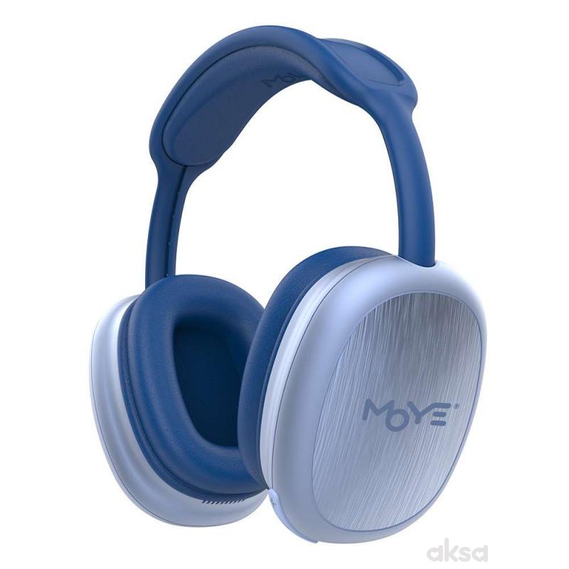 Stellar BT Headphones with Microphone Blue 