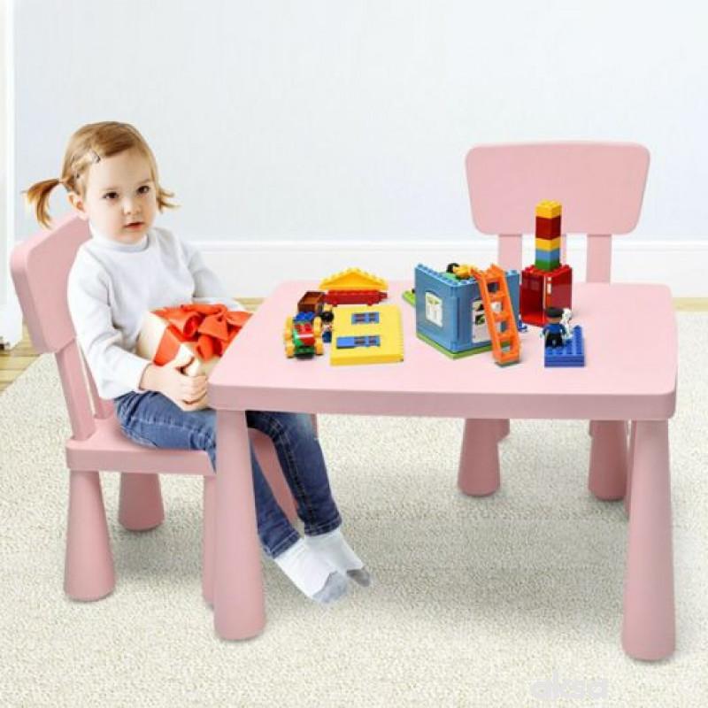 BBO set sto i stolice roze