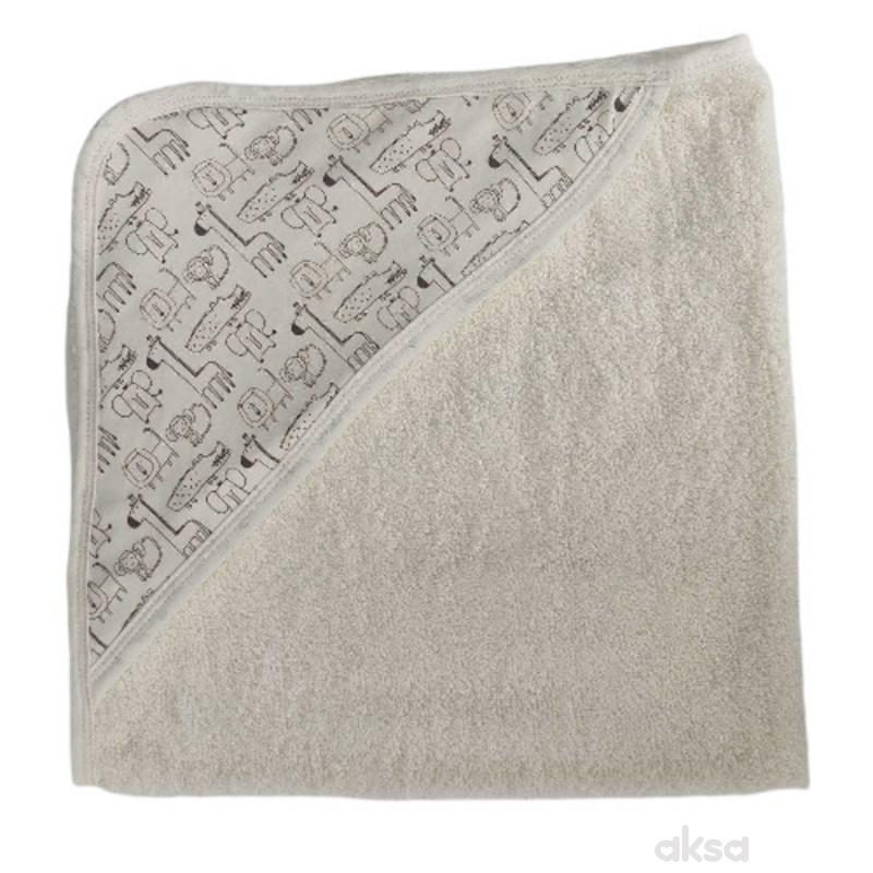 Lillo&Pippo peškir sa kapuljačom 80x80cm, bež 