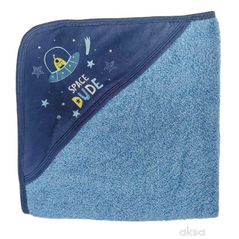 Lillo&Pippo peškir sa kapuljačom 80x80cm, plava 