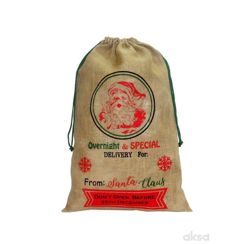 Novogodišnji džak od jute 90x60 