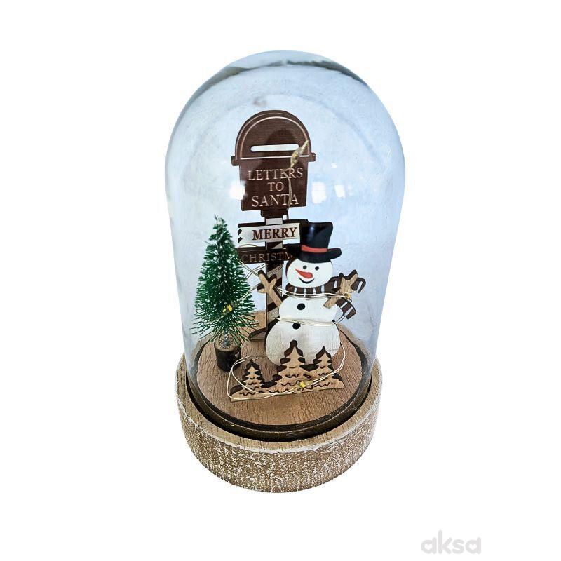 Drveni novogodišnji ukras kugla 