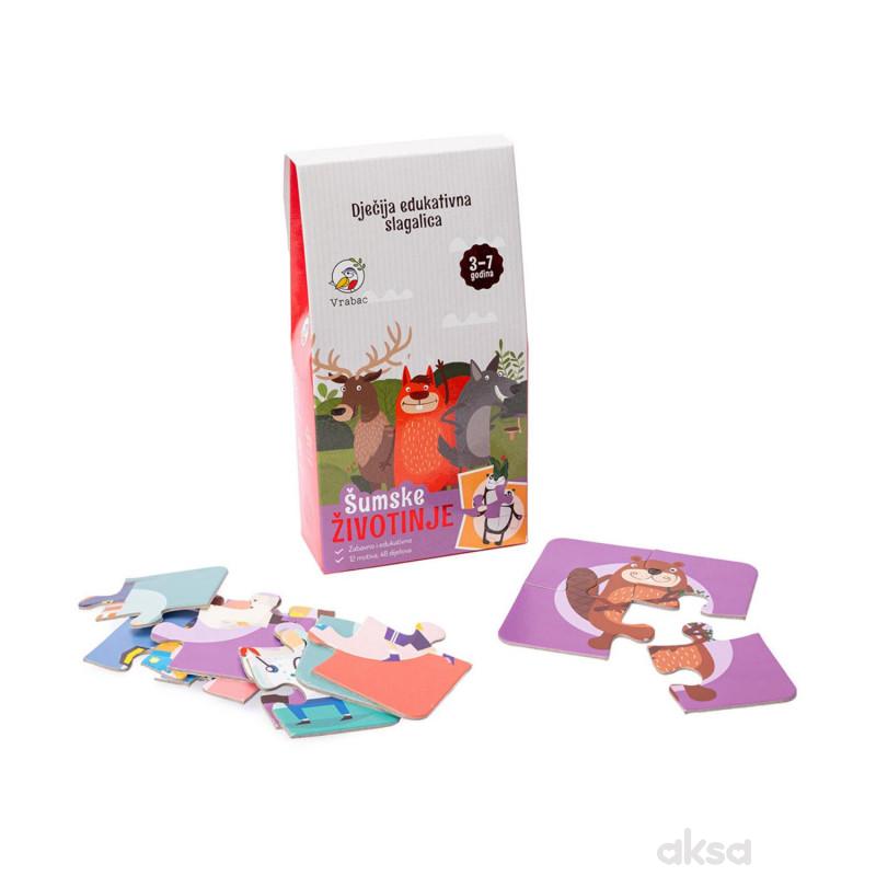 Sombra puzzle šumske životinje 