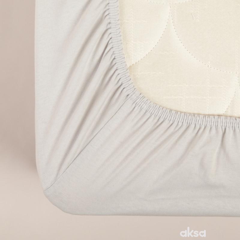 Stefan čaršav žersej sa lastišem sivi, 200x200 