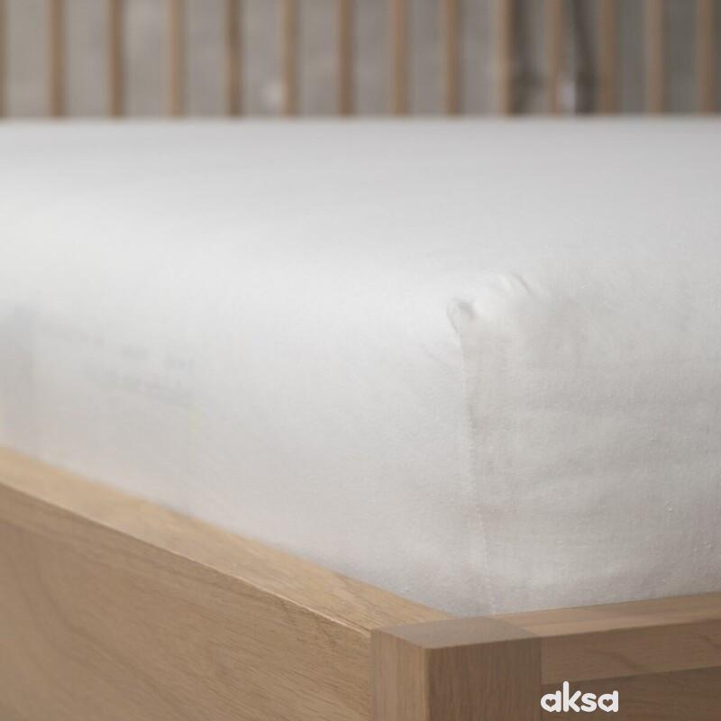 Stefan čaršav žersej sa lastišem beli, 60x120 