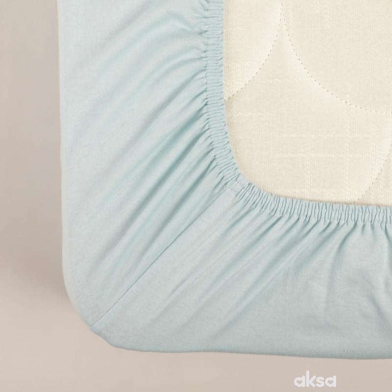 Stefan čaršav žersej sa lastišem plavi, 60x120 