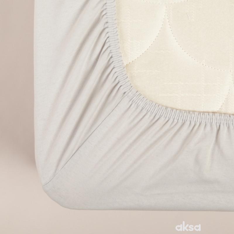 Stefan čaršav žersej sa lastišem sivi, 60x120 