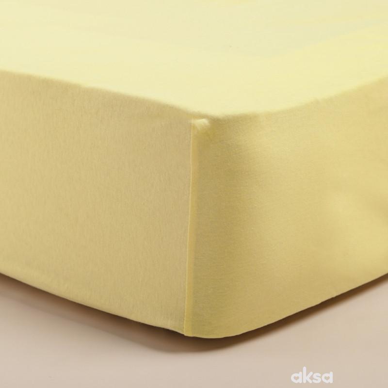 Stefan čaršav žersej sa lastišem žuti, 60x120 