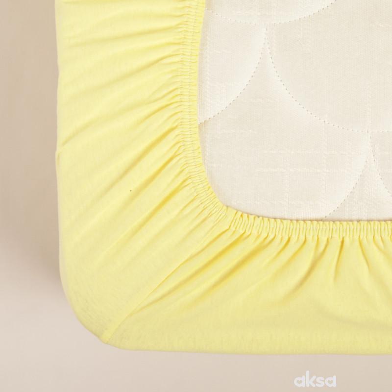 Stefan čaršav žersej sa lastišem žuti, 60x120 